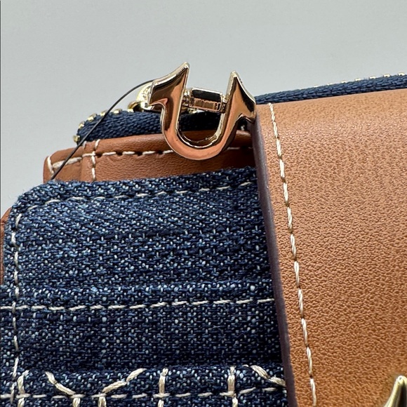 True Religion Denim and Brown Small Wallet - Picture 2 of 6